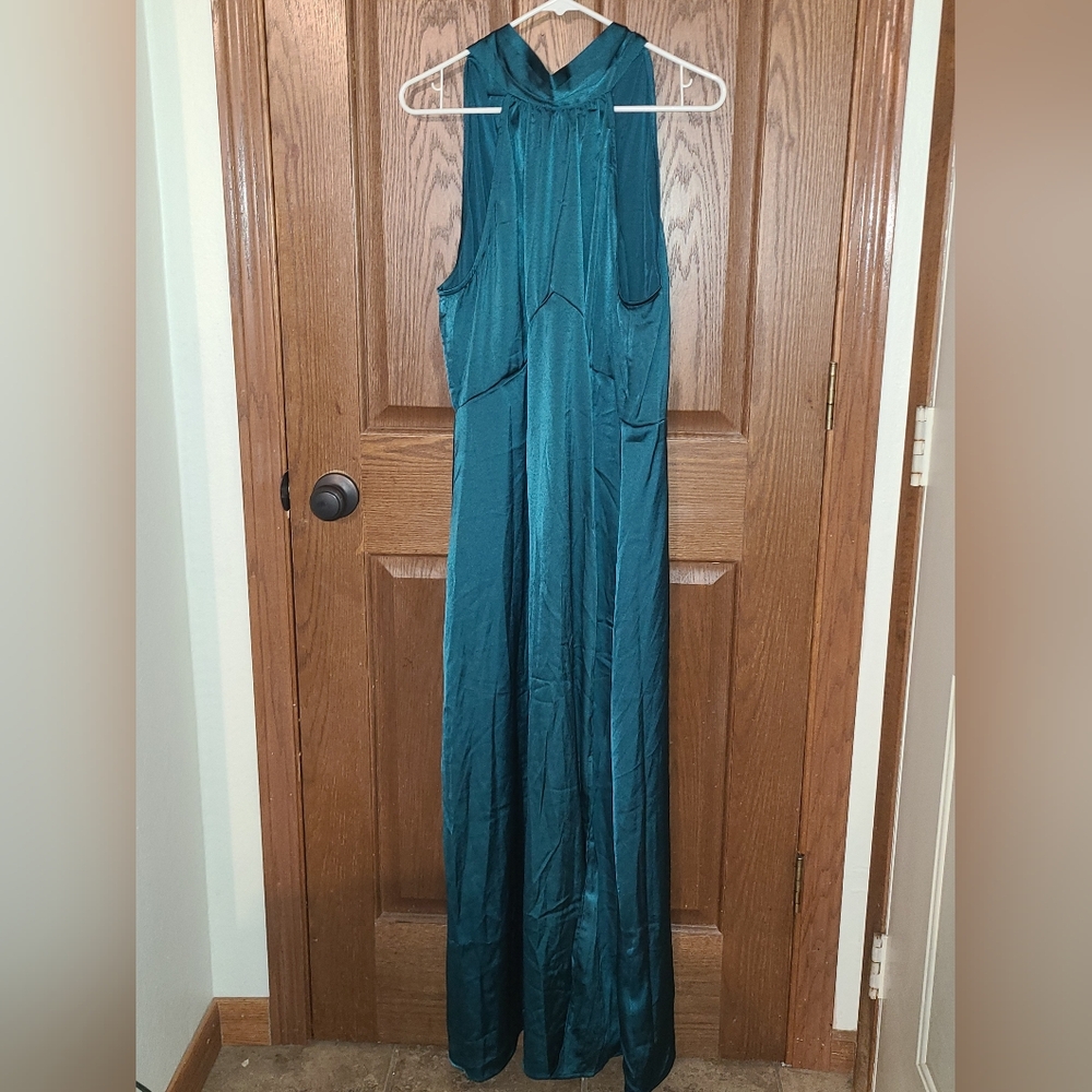 Chic Teal Sleeveless Maxi Dress